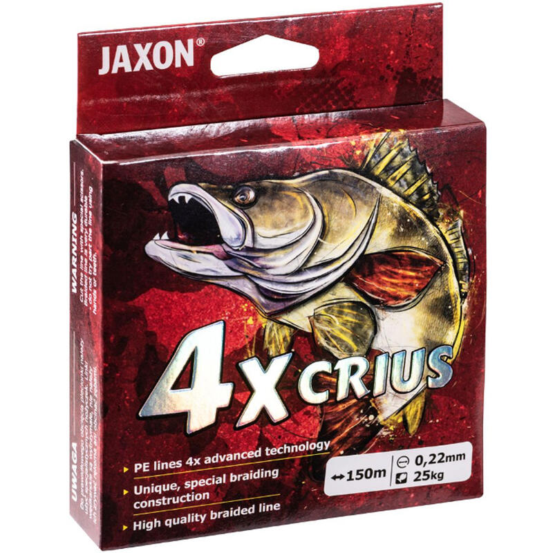 Plecionka Jaxon Crius 4X 0,22mm 150m 25kg ciemnozielona