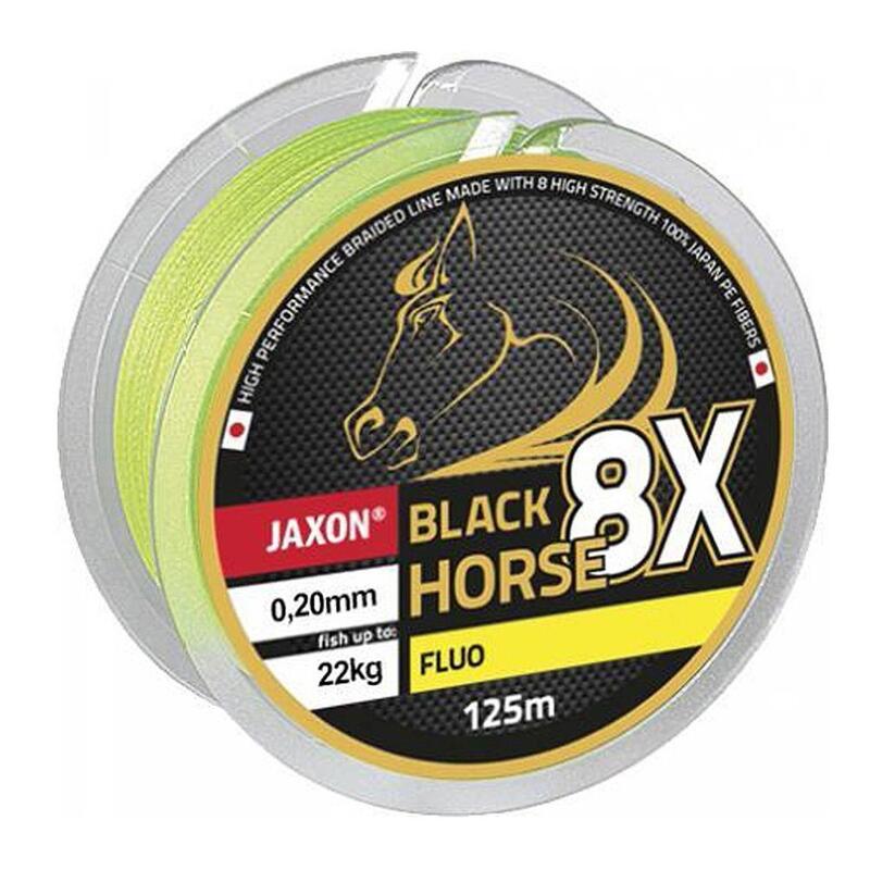 Plecionka Jaxon Black Horse 8X Fluo 0,20mm 125m 22kg