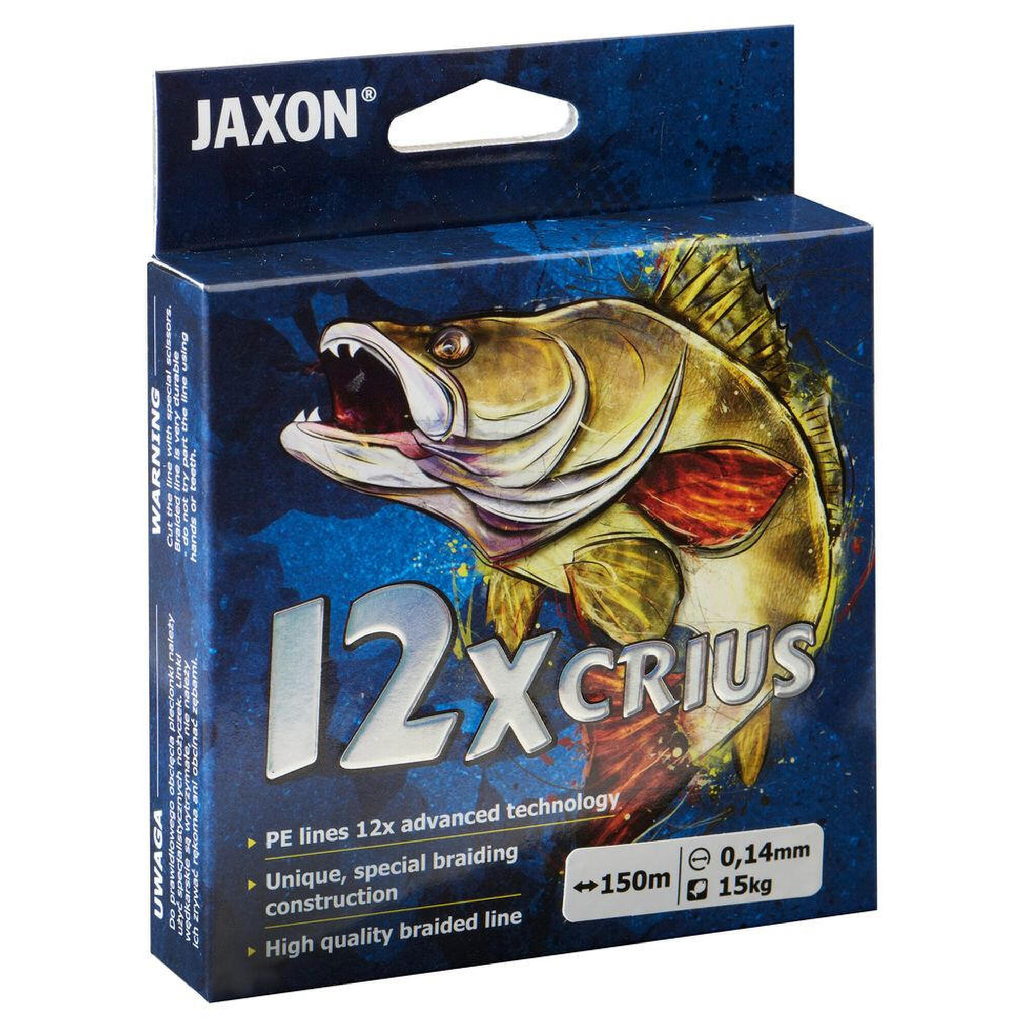 Plecionka Jaxon Crius 12X 0,14mm 150m 15kg szara