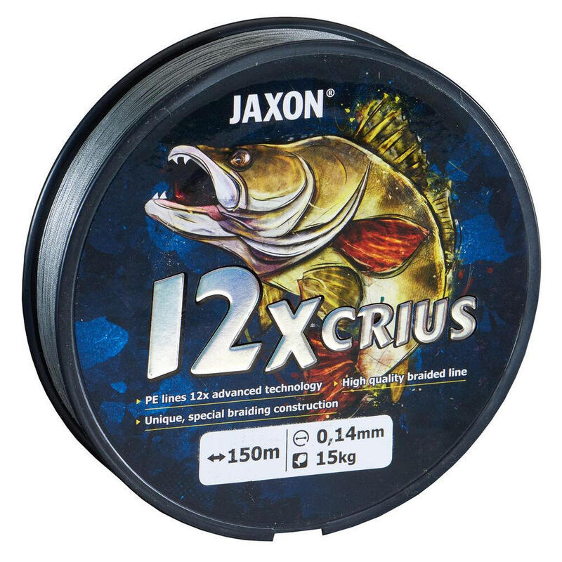 Plecionka Jaxon Crius 12X 0,14mm 150m 15kg szara