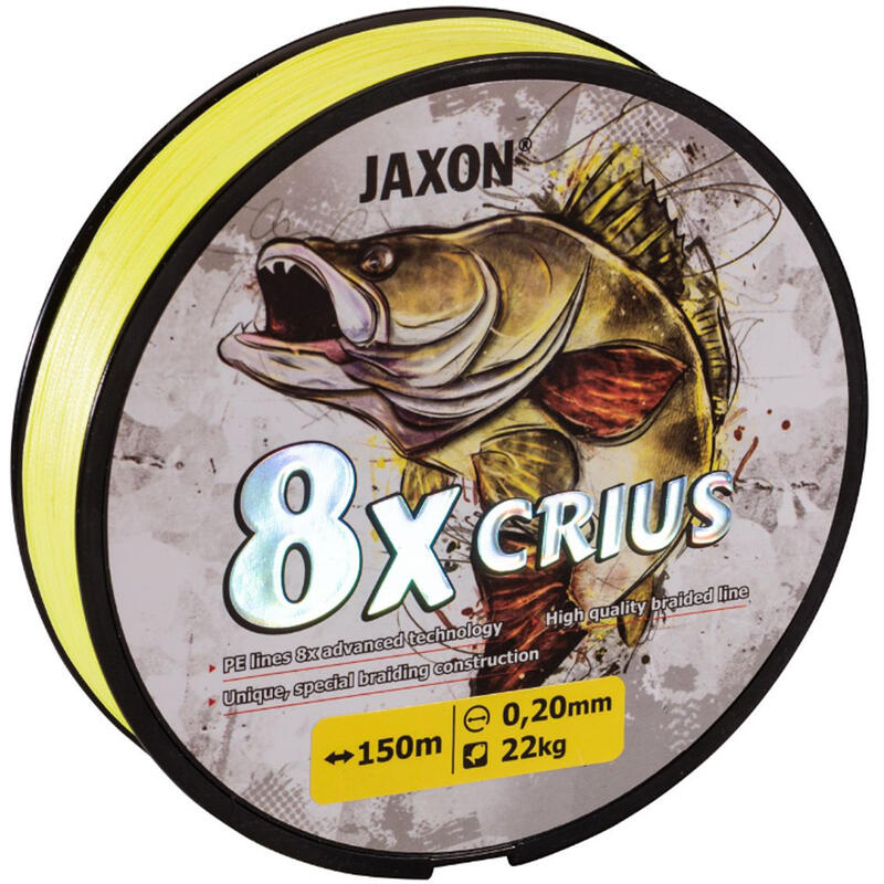 Plecionka Jaxon Crius 8X 0,28mm 150m 33kg żółta