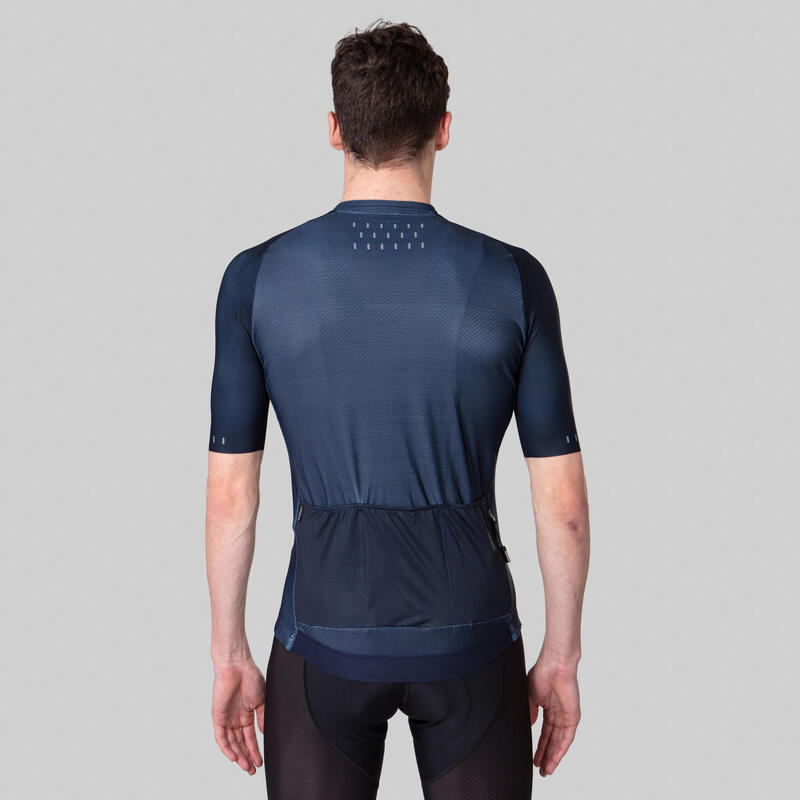 Maillot Ciclismo Hombre Manga Corta - Azul - Icon Coldblack