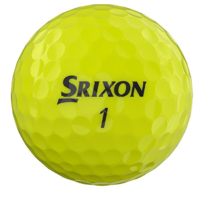 Doos met 12 Srixon AD333-golfballen Kleur: geel New