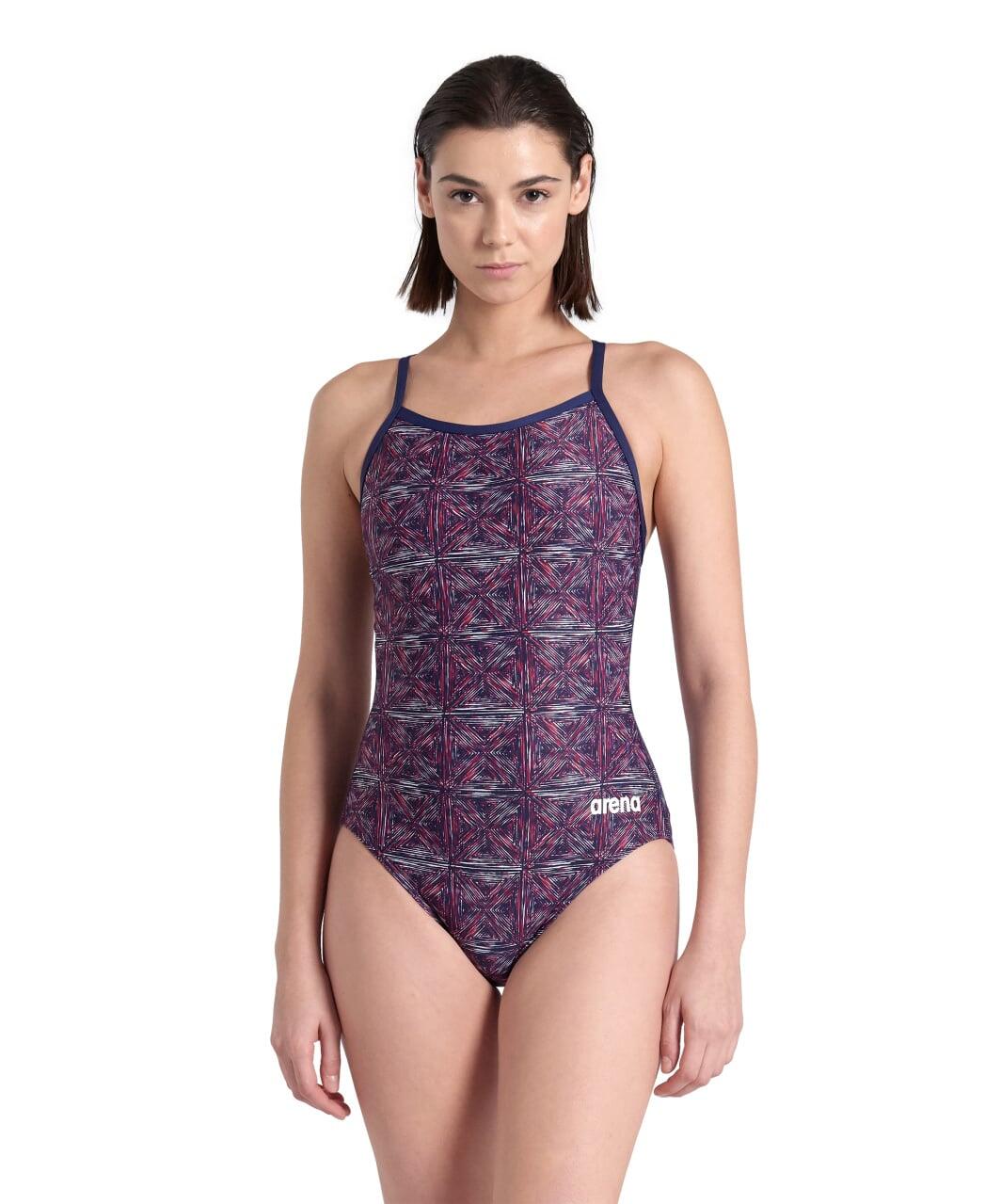 ARENA Arena Abstract Tiles Light Drop Back Swimsuit
