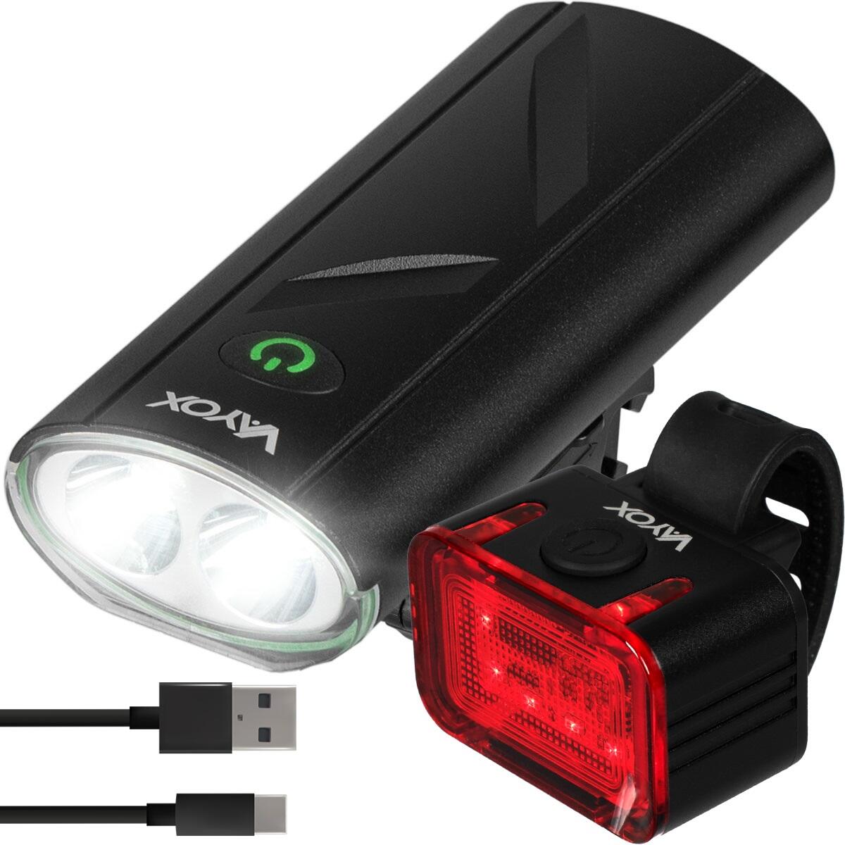 Zestaw lampek rowerowych VAYOX VA0111 + VA0152 przednia i tylna USB-C