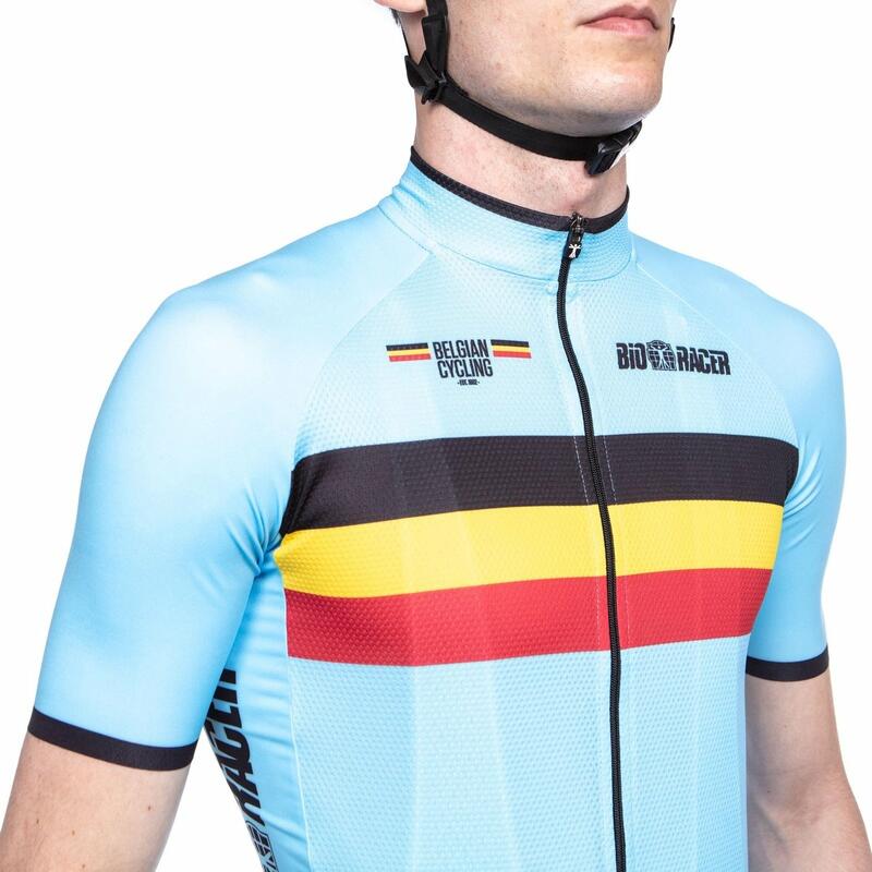 Maillot Cycliste pour Hommes - Bleu - Officiel Equipe Belgique (2023)