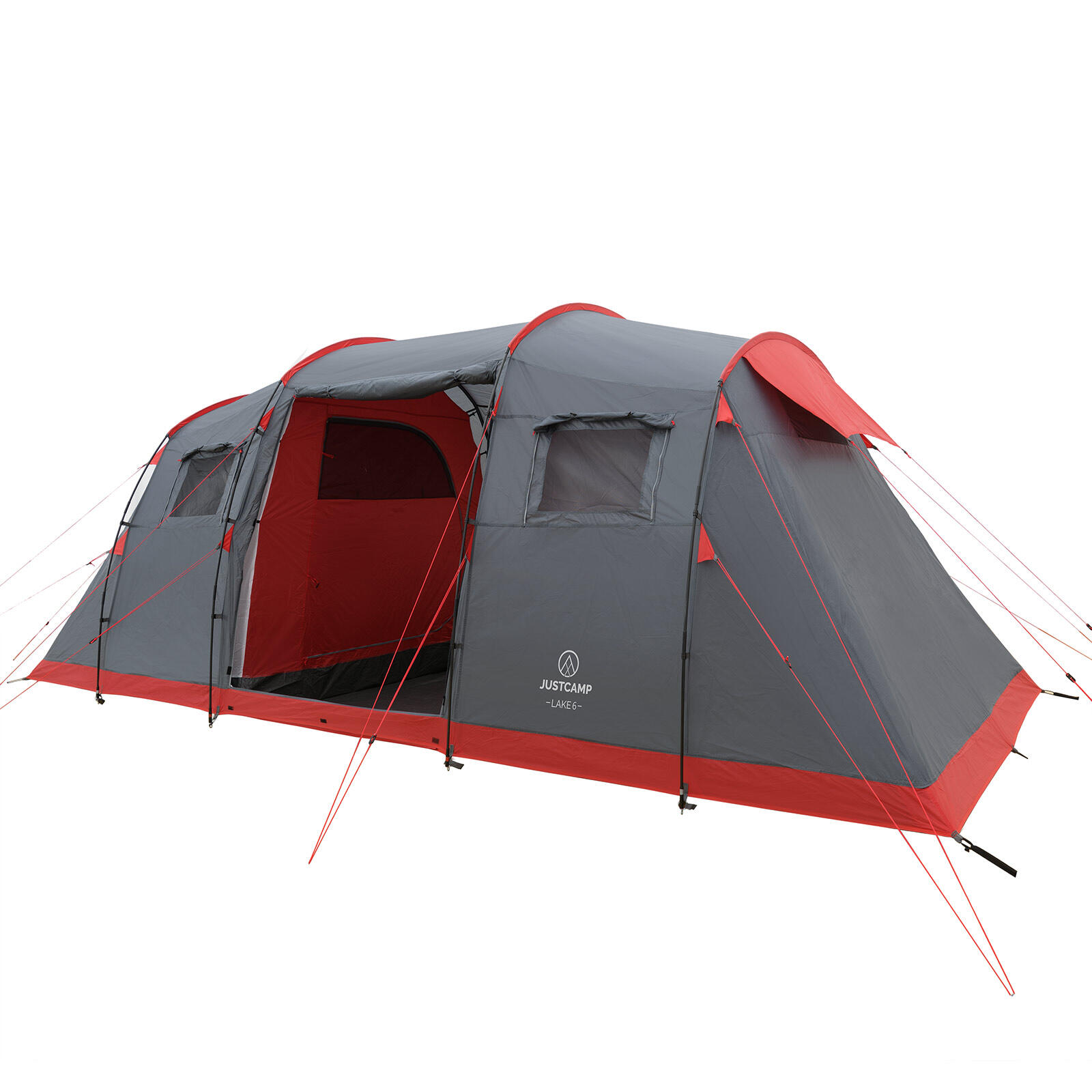 Familienzelt Justcamp Lake 6 Camping Zelt fr 6 Personen mit zwei  Schlafkabinen | Decathlon