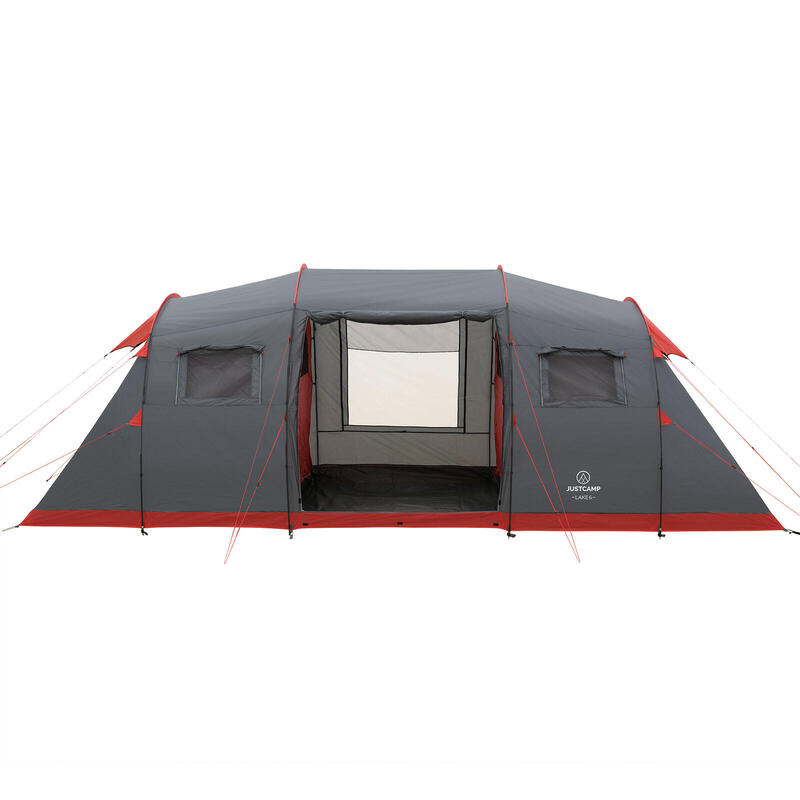 Familienzelt Justcamp Lake 6 Camping Zelt für 6 Personen mit zwei Schlafkabinen