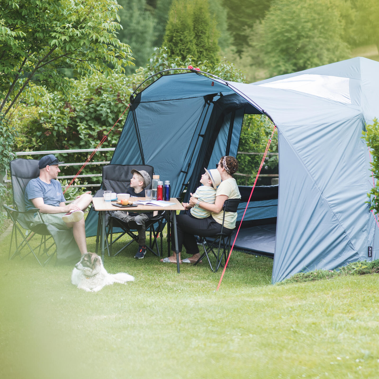 Familienzelt Camping 5 Personen Quick Villa Pro Schnellaufbau Zelt mit Stehhöhe 3/7
