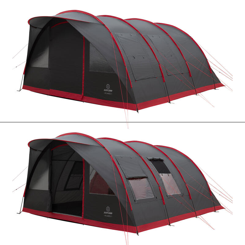 Tente familiale camping - Atlanta 7 personnes - 3 chambres, tente tunnel