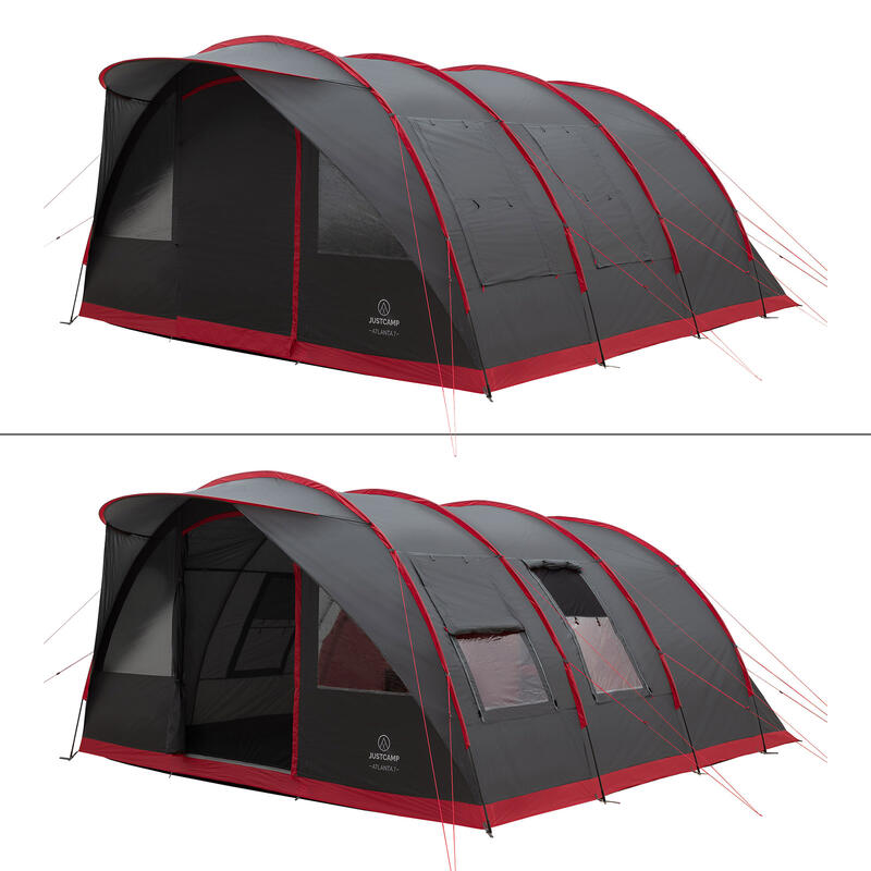 Tunnelzelt Justcamp Atlanta 7 Camping Zelt für 7 Personen mit Vorraum