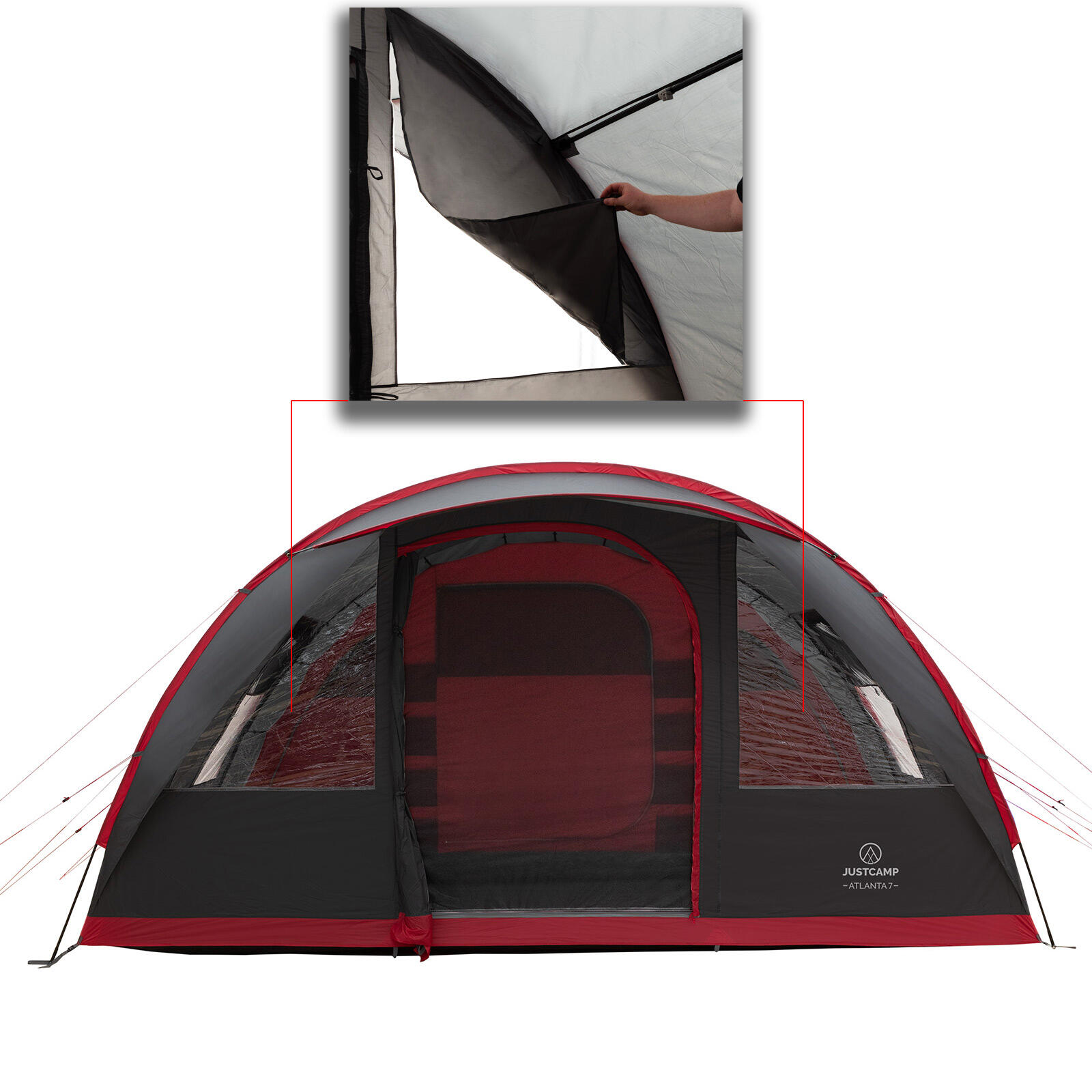 Tente familiale Atlanta 7 – Espace pour des vacances inoubliables 4/7