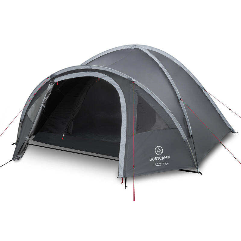 Tente de camping - Scott sombre - 4 places, intérieur assombri