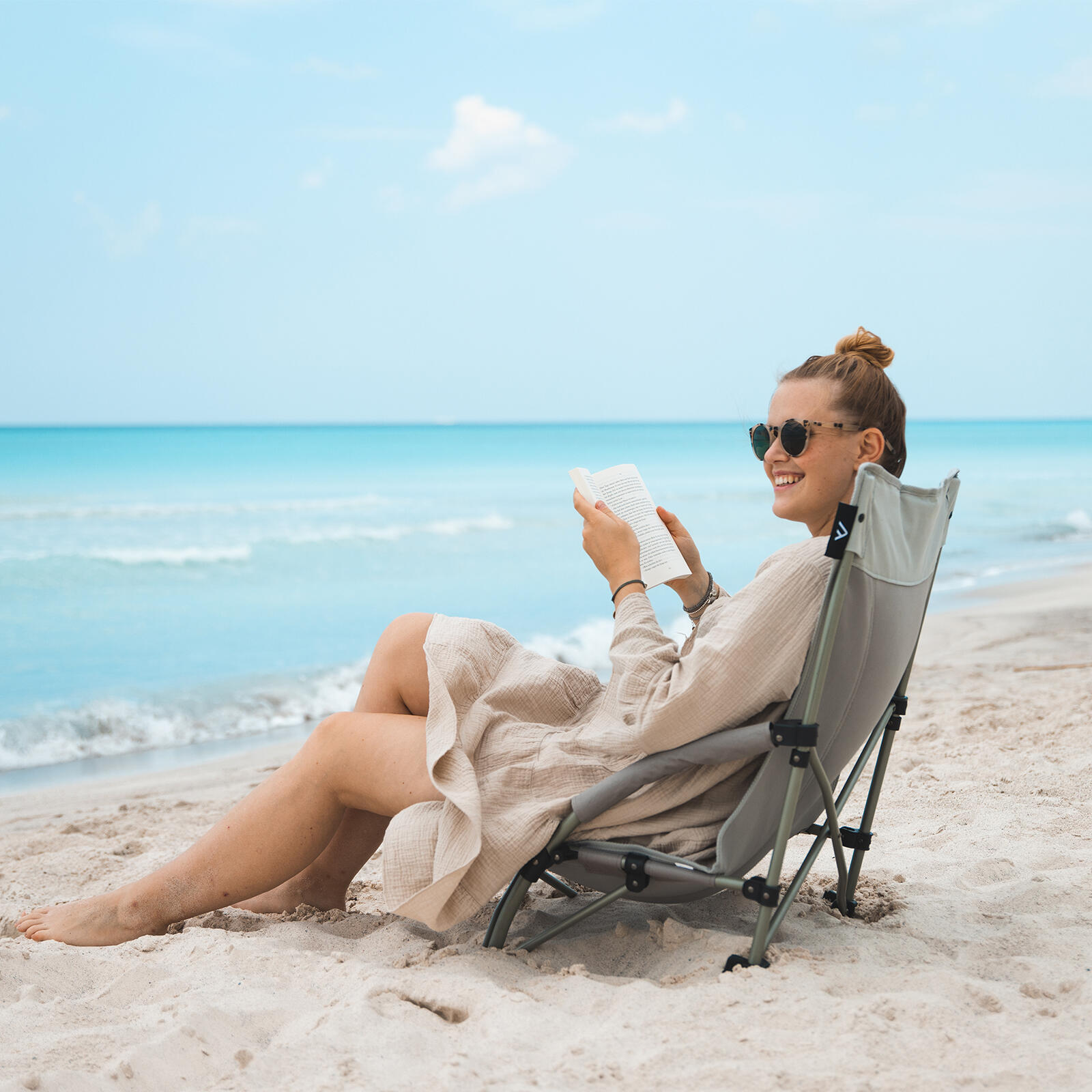 Chaise de plage pliante (max. 100kg) "Johnny Beach" Chaise de camping longue 7/7