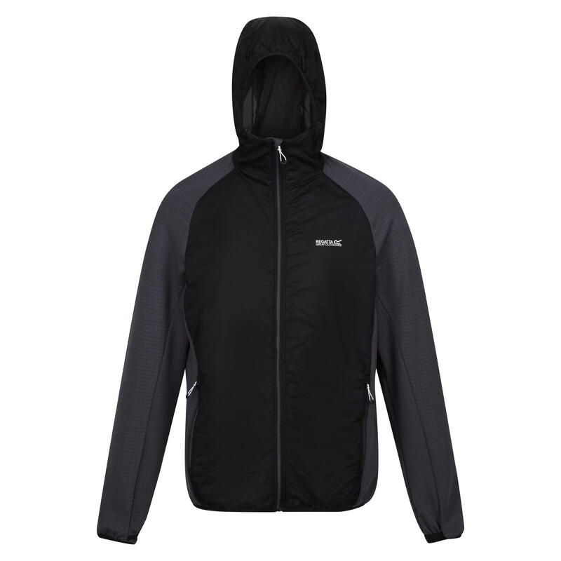 Giacca Soft Shell Con Cappuccio Uomo Regatta Highton Lite Hybrid Nero Grigio