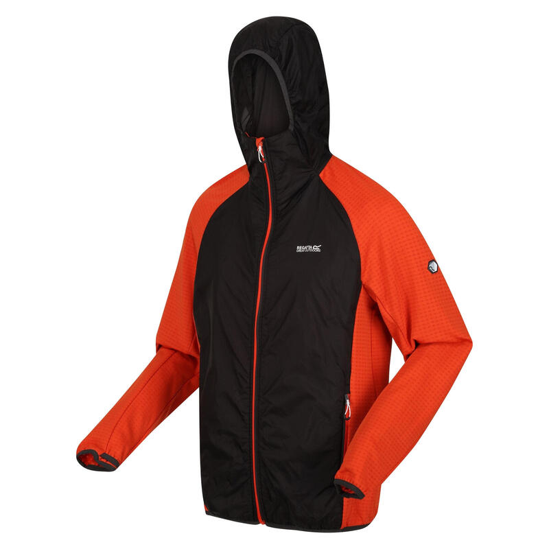 Heren Highton Lite Hybride Soft Shell Jas met capuchon (As/Roze Oranje)