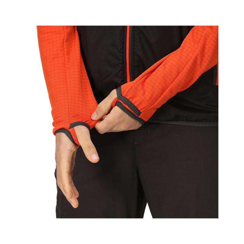 Chaqueta Softshell Highton Lite Hybrid para Hombre Ceniza, Naranja Oxidado