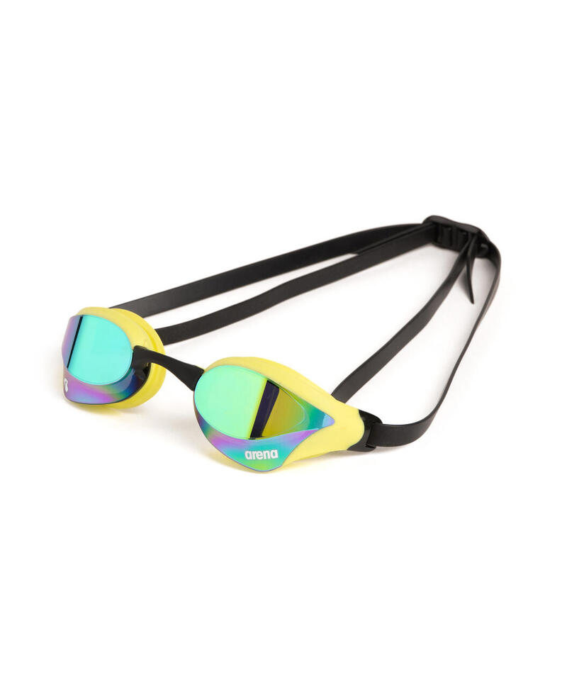 Okulary startowe Arena COBRA CORE SWIPE MIRROR ONE SIZE YELLOW COPPER-GOLD