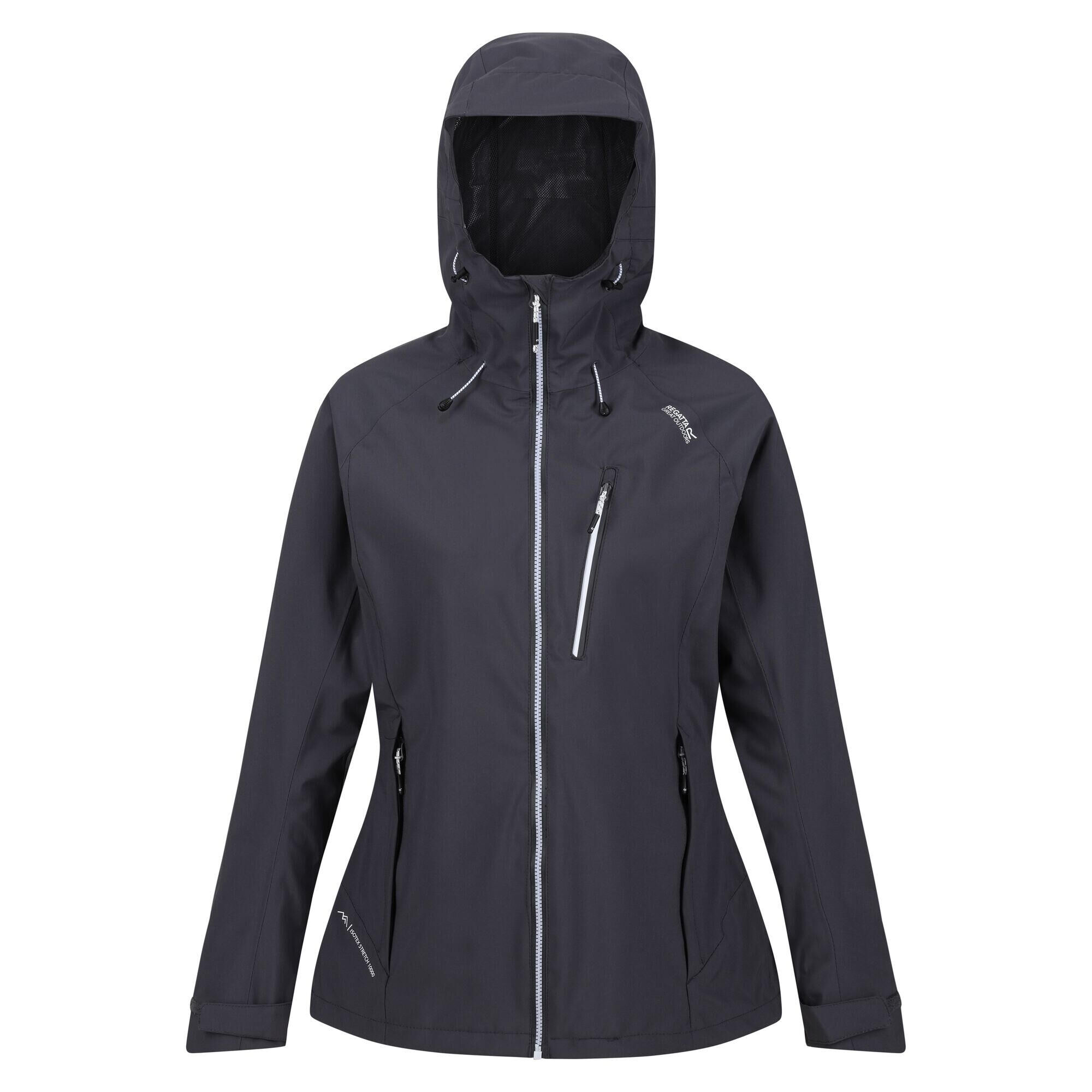 REGATTA Womens/Ladies Birchdale Waterproof Shell Jacket (Seal Grey/White)