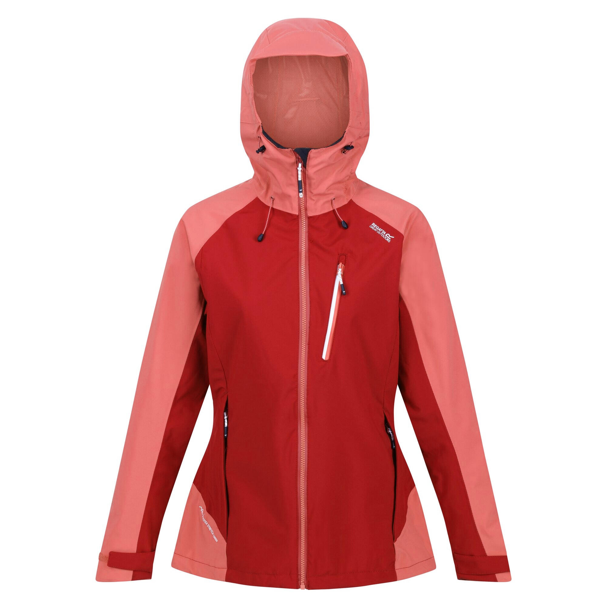 REGATTA Womens/Ladies Birchdale Waterproof Shell Jacket (Mineral Red/Rumba Red)