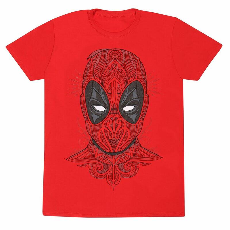 Camiseta de Manga Corta Deadpool Tattoo Style Rojo