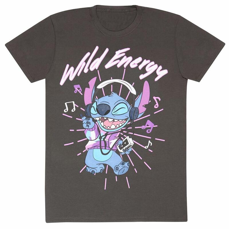 Camiseta de Manga Corta Stitch Wild Energy Grafito