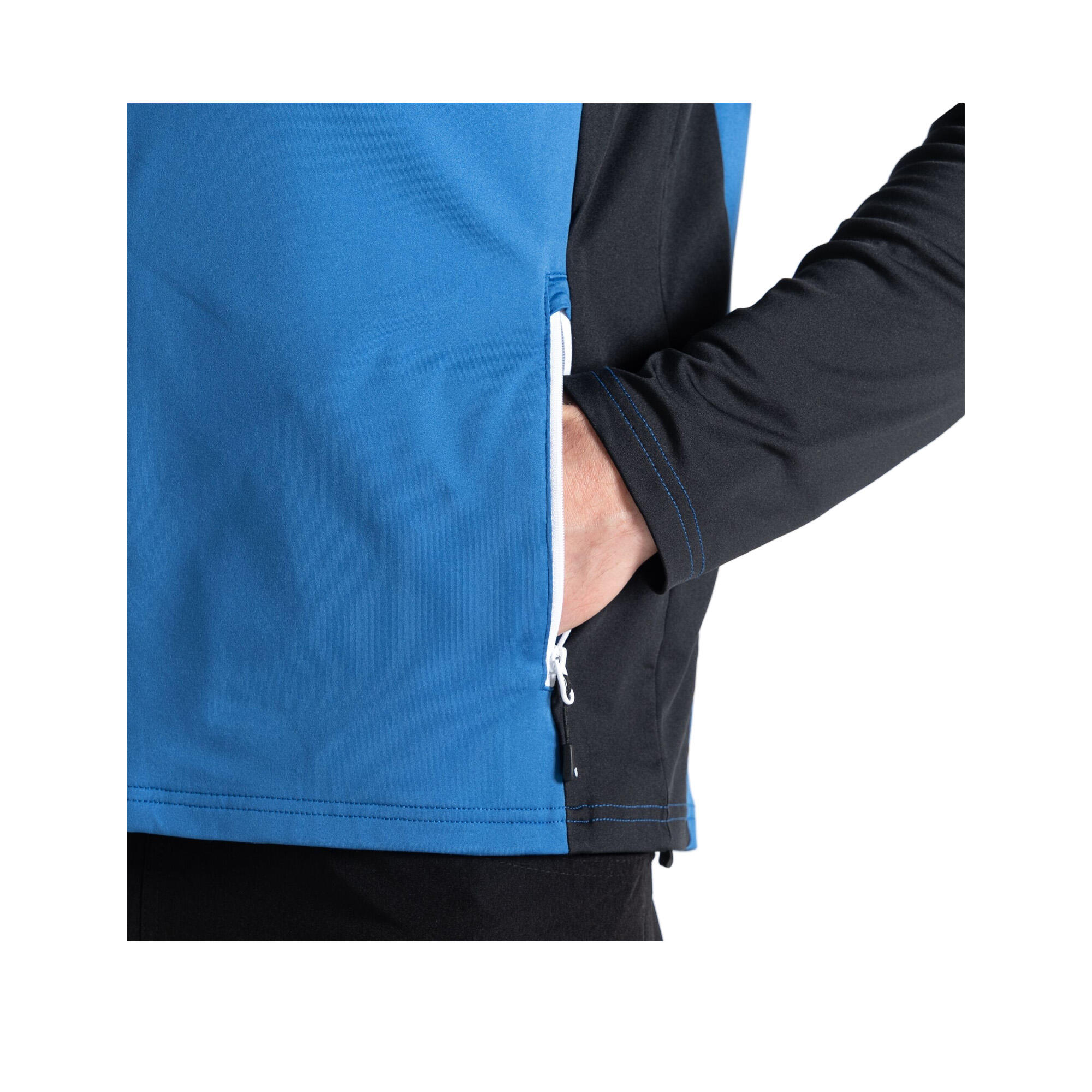 Mens Touring Hooded Stretch Full Zip Jacket (Olympian Blue/Moonlight Denim) 4/5