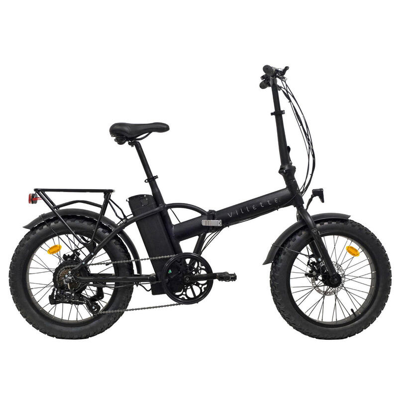 Villette le Gros, e-fatbike, vélo pliant, 7 vitesses, noir
