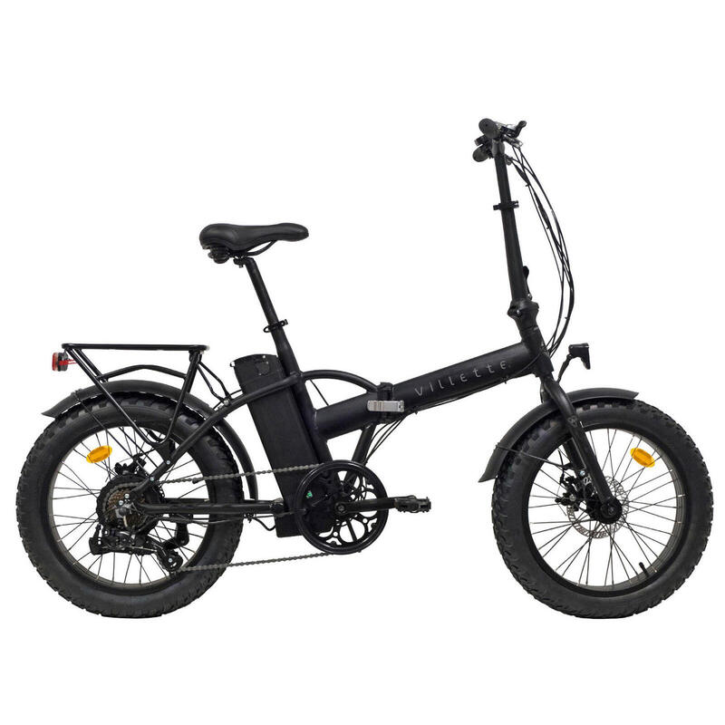 Villette le Gros, elektrische vouw fatbike 10.4Ah 7sp 20 inch zwart