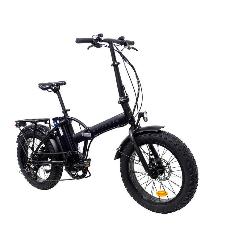 Villette le Gros, elektrische vouw fatbike 10.4Ah 7sp 20 inch zwart