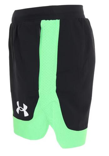 Pantaloncino uomo under armour baseline nero/verde in poliestere 2/2