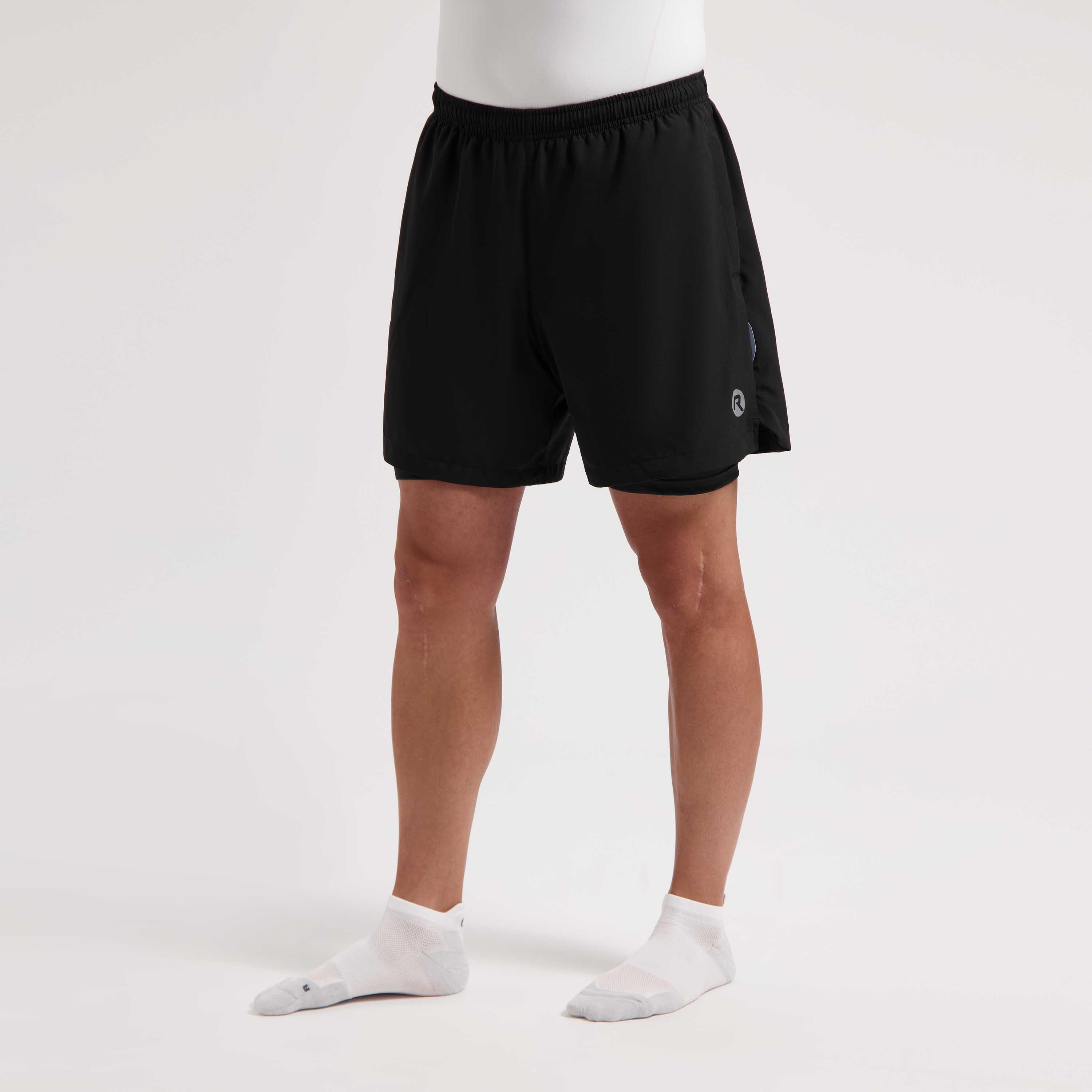 Rogelli - Short 2 En 1 De Running Homme - Essential - Shorty De Running - Noir - 56 3xl - Decathlon