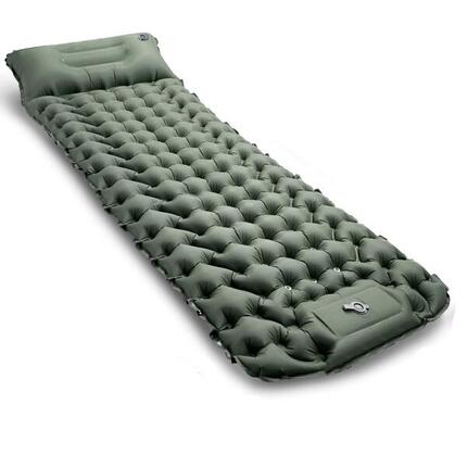 Isomatte 195 cm x 65 cm 10 cm Dick mit Kopfkissen und Fußpumpe. Luftmatratze