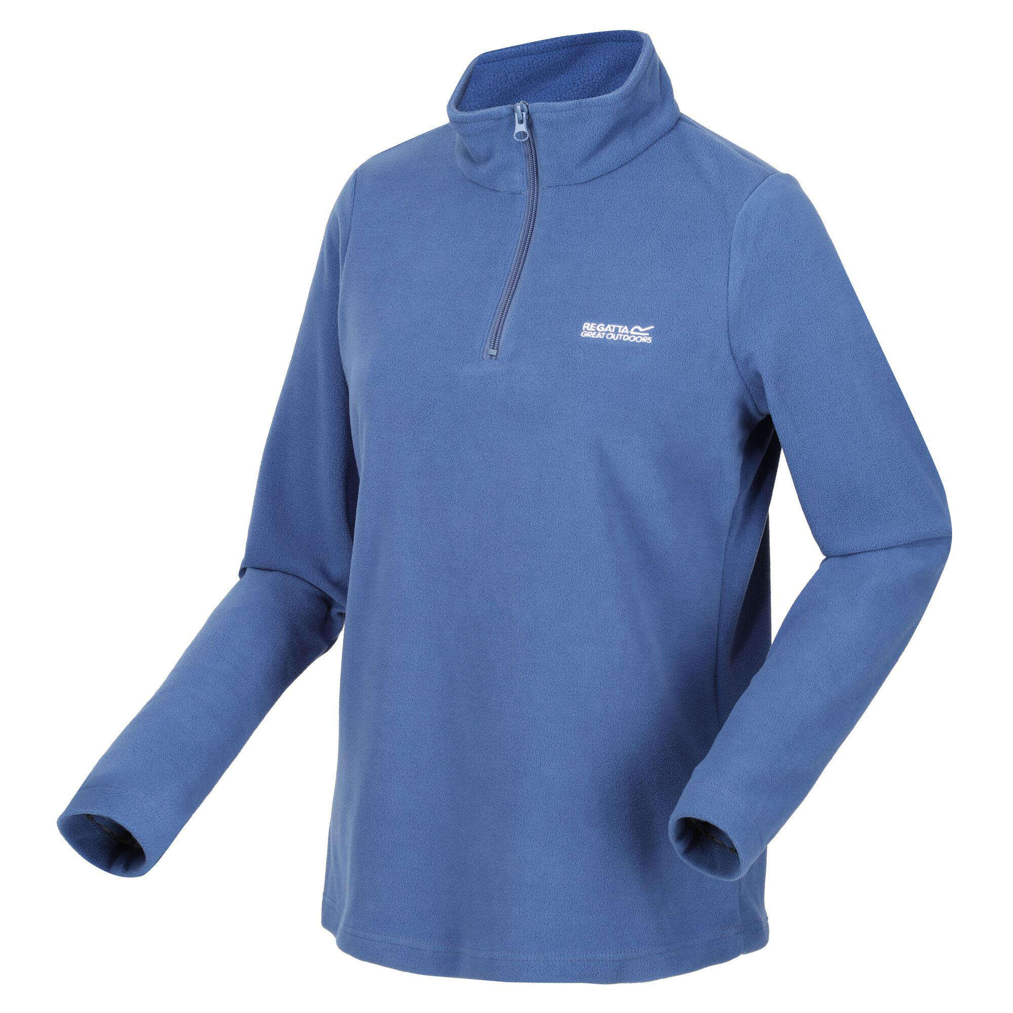 Great Outdoors Womens/Ladies Sweetheart 1/4 Zip Fleece Top (Dusty Blue) 3/5