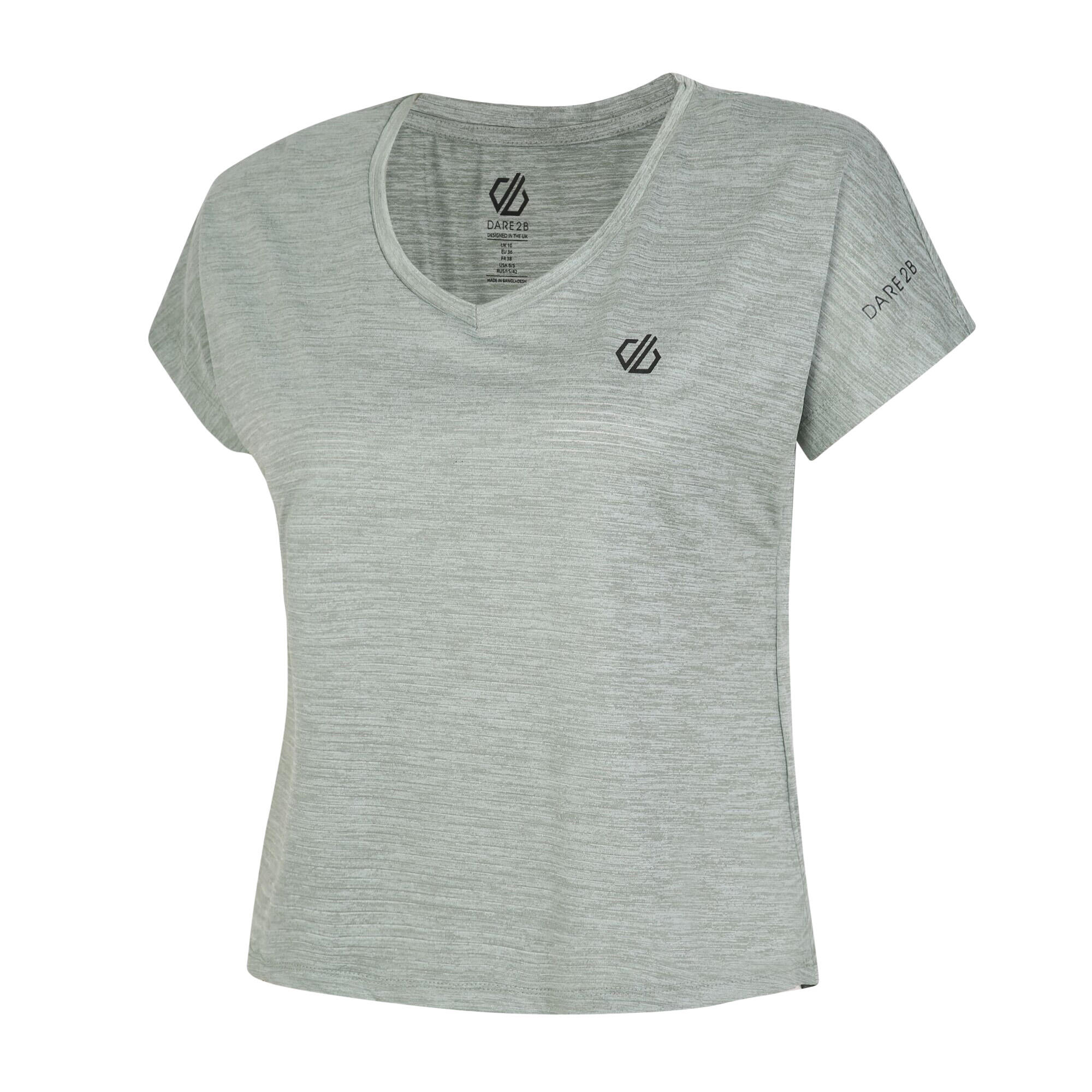 Womens/Ladies Refining TShirt (Lilypad Green Marl) 3/5