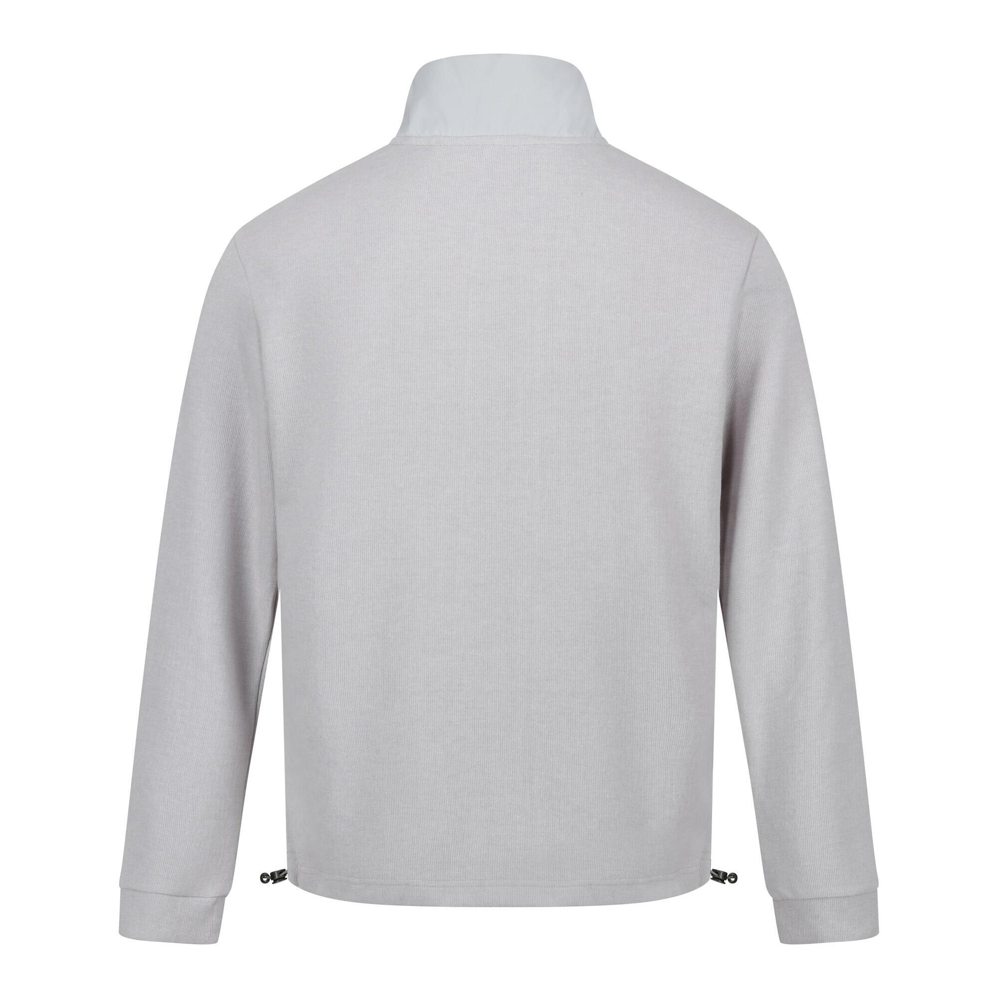 Mens Galino Button Detail Sweatshirt (Silver Grey) 2/5