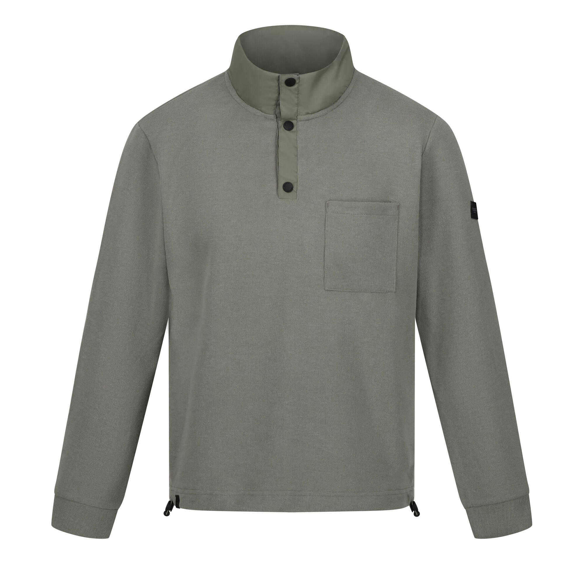 REGATTA Mens Galino Button Detail Sweatshirt (Fauna)