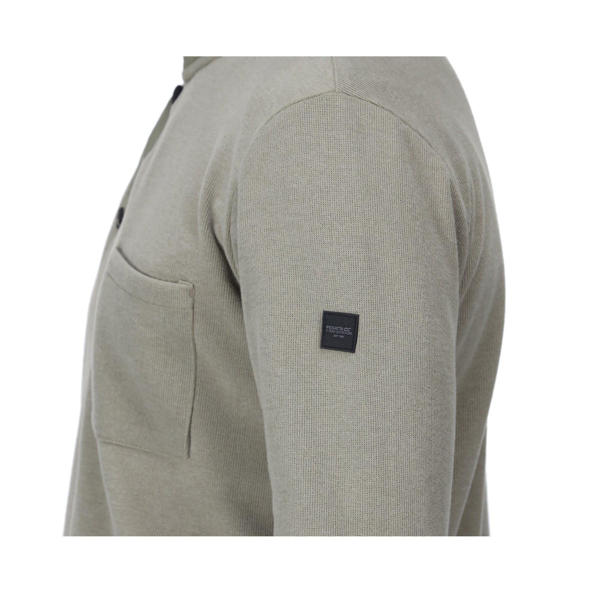 Mens Galino Button Detail Sweatshirt (Fauna) 4/5