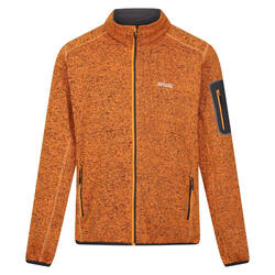 Forro Polar Newhill de Jaspeada para Hombre Pimienta Naranja