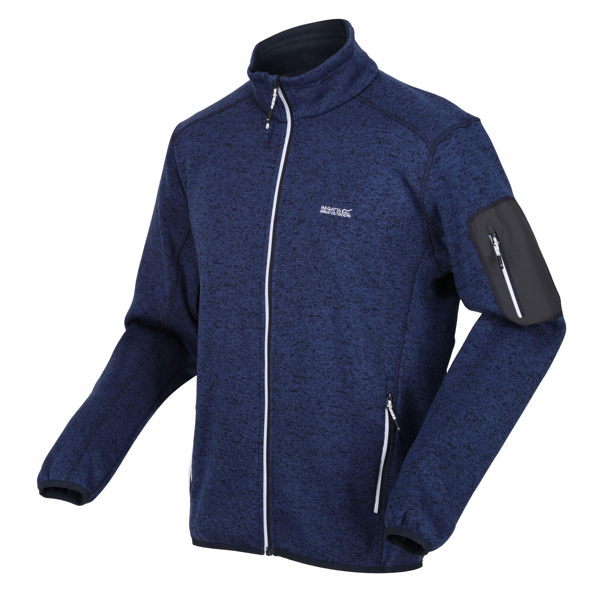 Giacca In Pile Cerniera Su Intera Lunghezza Uomo Regatta Newhill Blu Navy 3/5