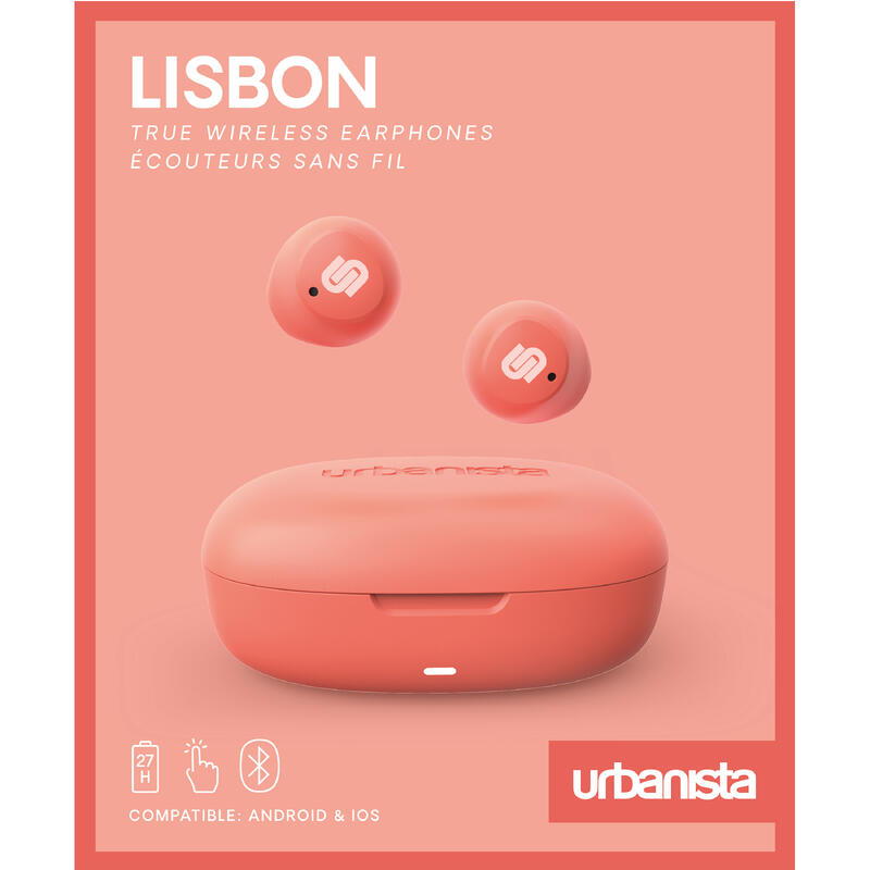 Urbanista Auriculares True Wireless Lisbon Coral Peach