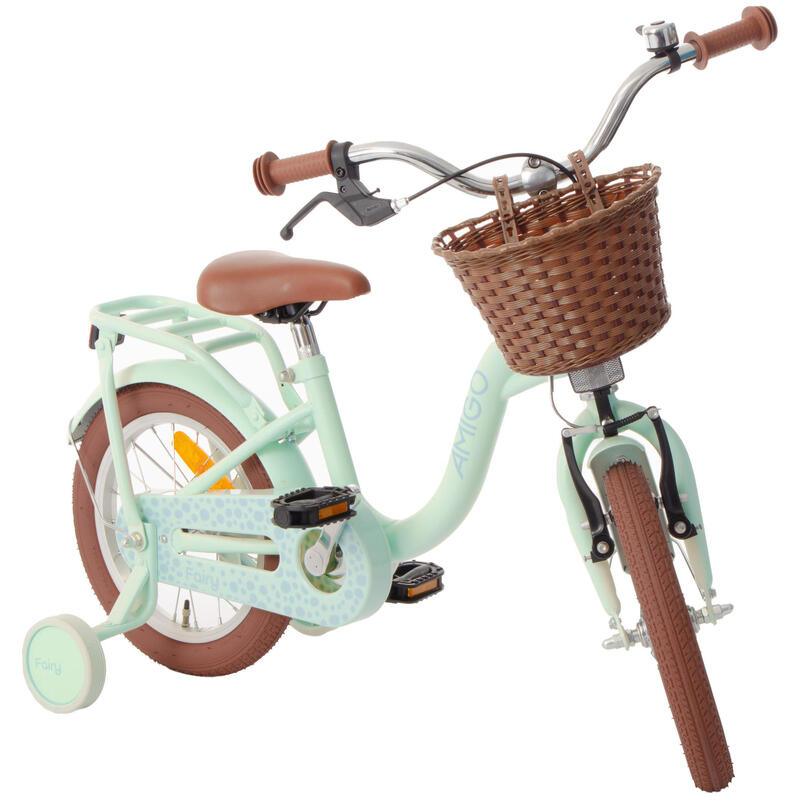 AMIGO Vélo fille Fairy 14 Pouces Fille Frein à rétropédalage Vert-menthe