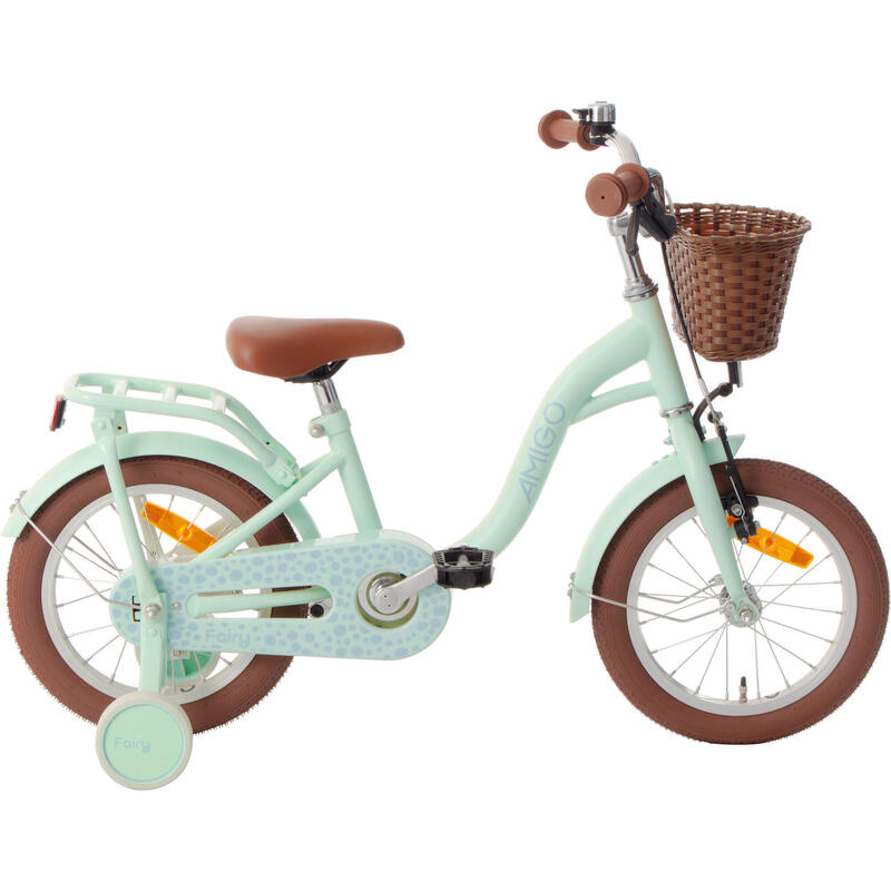 AMIGO Vélo fille Fairy 14 Pouces Fille Frein à rétropédalage Vert-menthe