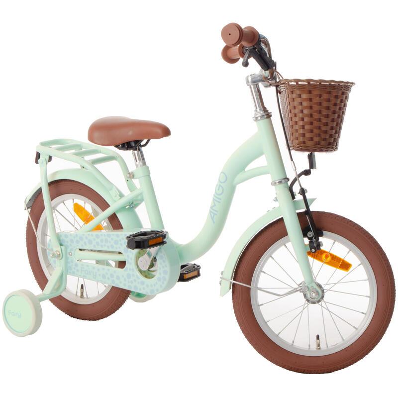 AMIGO Vélo fille Fairy 14 Pouces Fille Frein à rétropédalage Vert-menthe