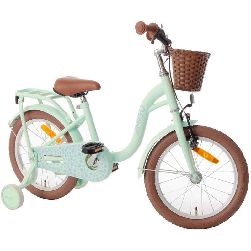 AMIGO Vélo fille Fairy 16 Pouces Fille Frein à rétropédalage Vert-menthe