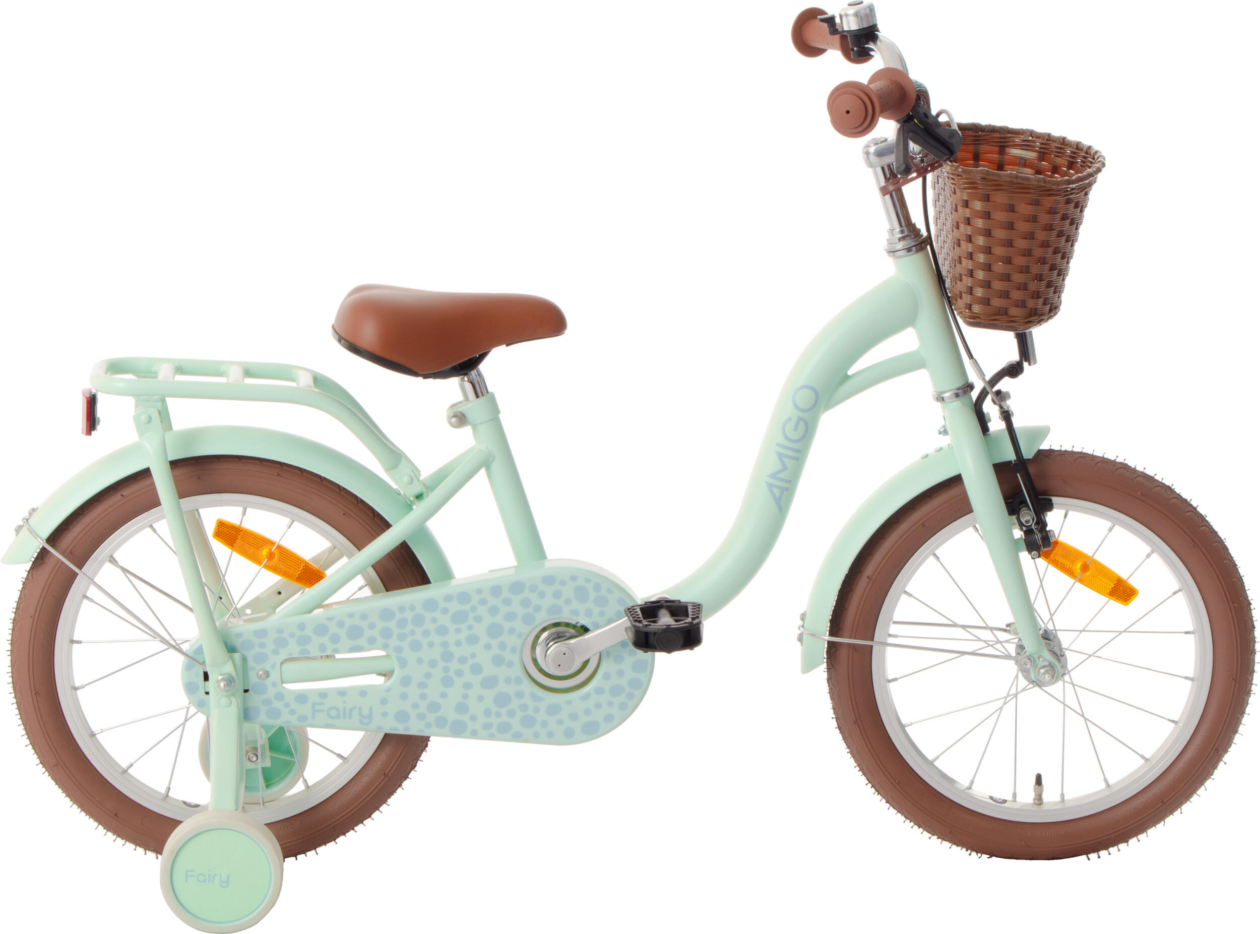 AMIGO AMIGO Meisjesfiets Fairy 16 Inch 24,5 cm Meisjes Terugtraprem Mintgroen
