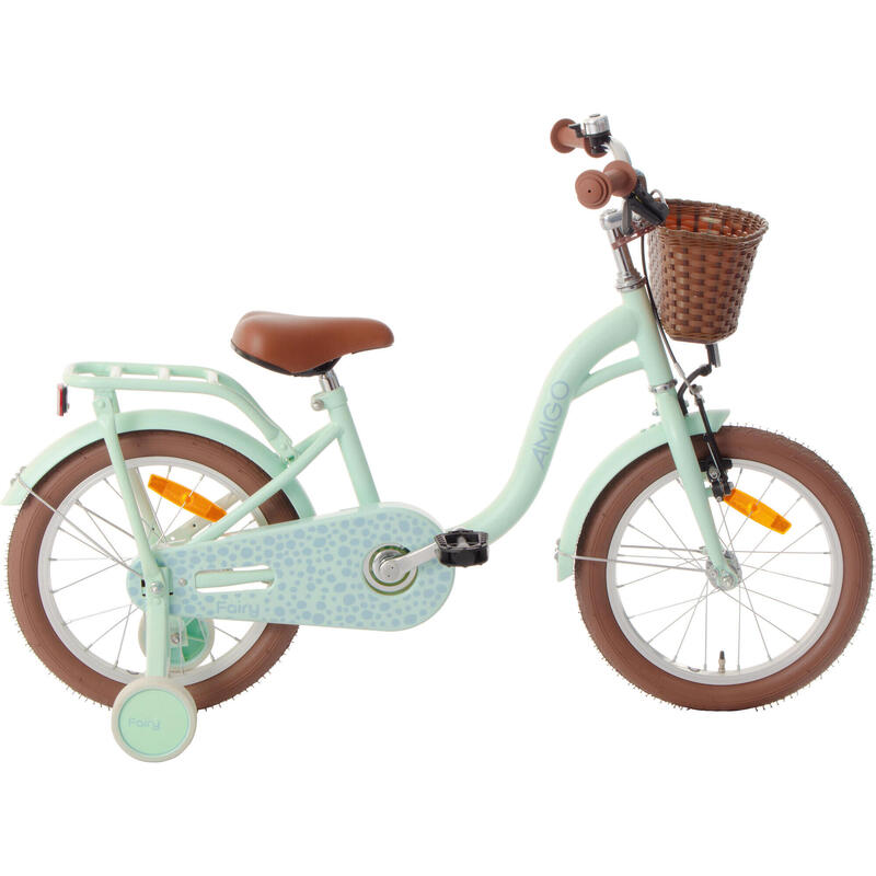 AMIGO Vélo fille Fairy 16 Pouces Fille Frein à rétropédalage Vert-menthe