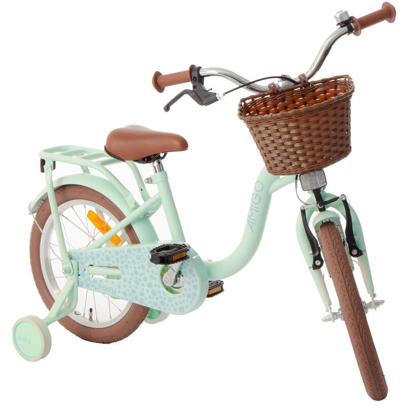 AMIGO Vélo fille Fairy 16 Pouces Fille Frein à rétropédalage Vert-menthe