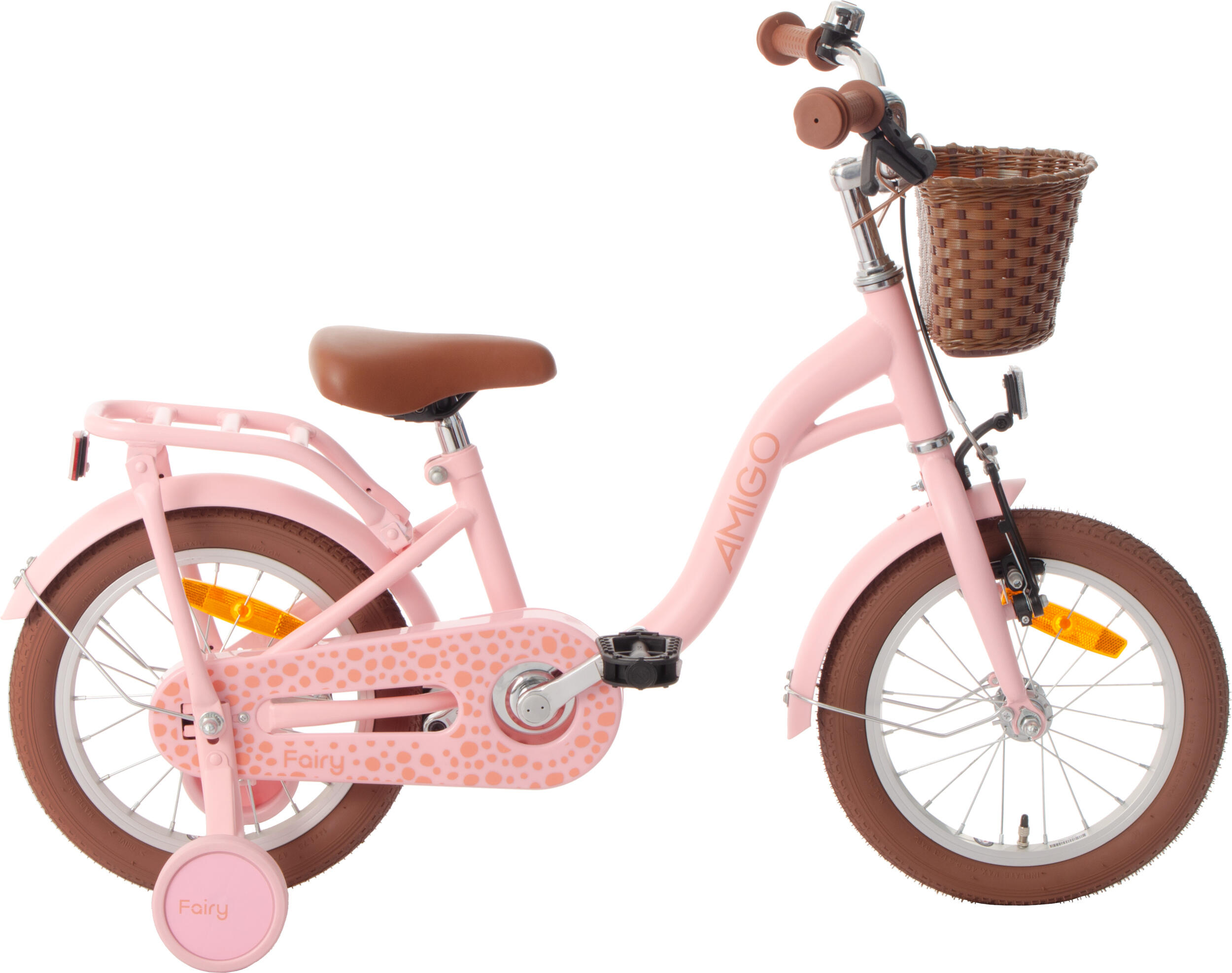 AMIGO AMIGO Kinderfahrräder Mädchen Fairy 14 Zoll 22 cm Mädchen Rücktrittbremse