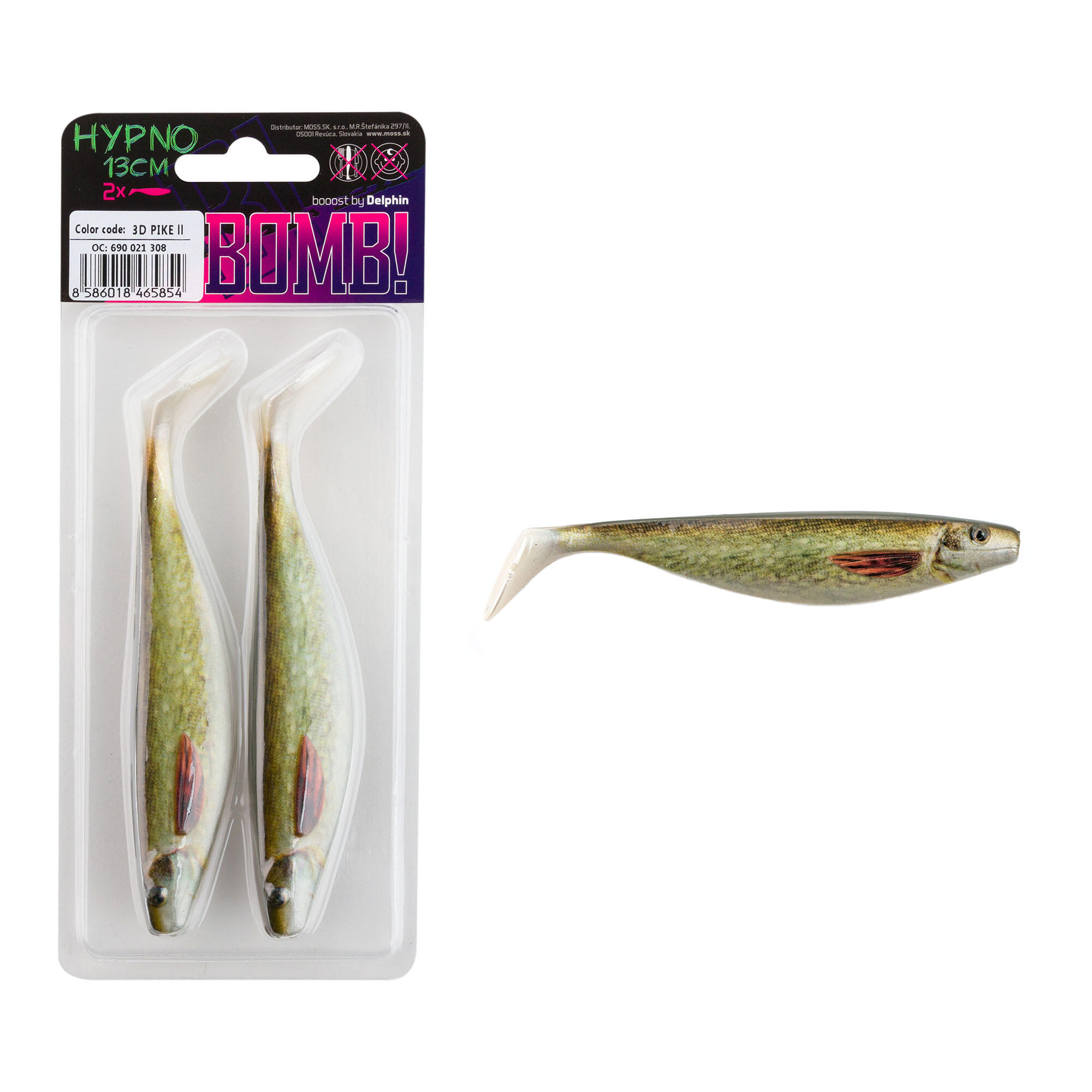 DELPHIN Delphin Hypno 3D Pike II rubberen aas